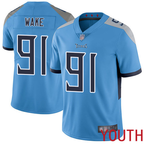 Tennessee Titans Limited Light Blue Youth Cameron Wake Alternate Jersey NFL Football #91 Vapor Untouchable
